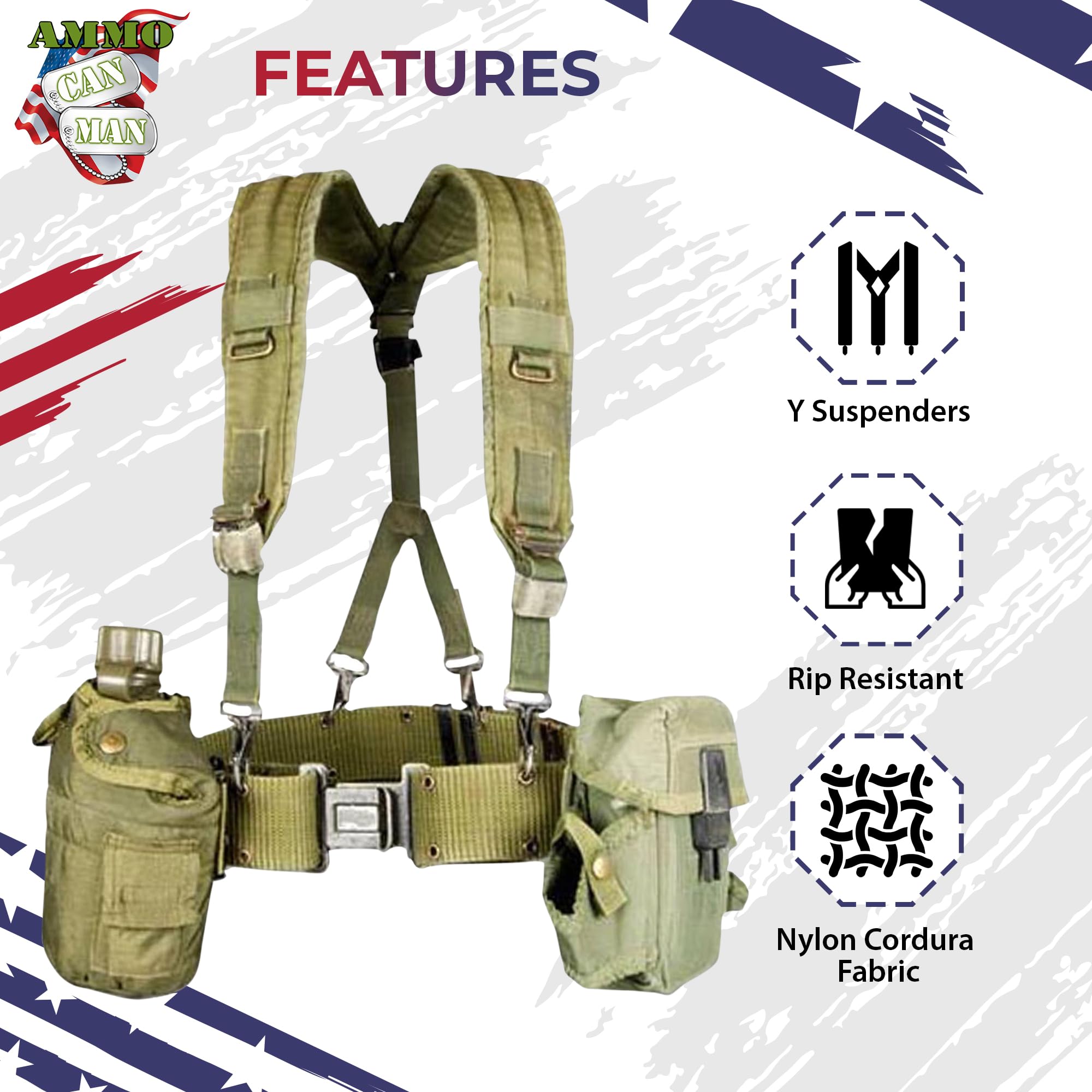 Amazon.com: US Military Alice Suspender kit - Durable Hiking Nylon